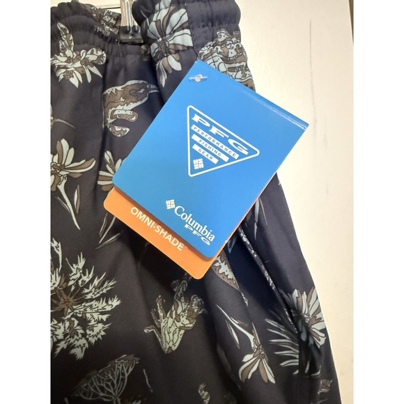 Columbia PFG Swim Trunks Mens XXL Blue Fish Super Backcast Short Omni-Shade NWT - Picture 2 of 3